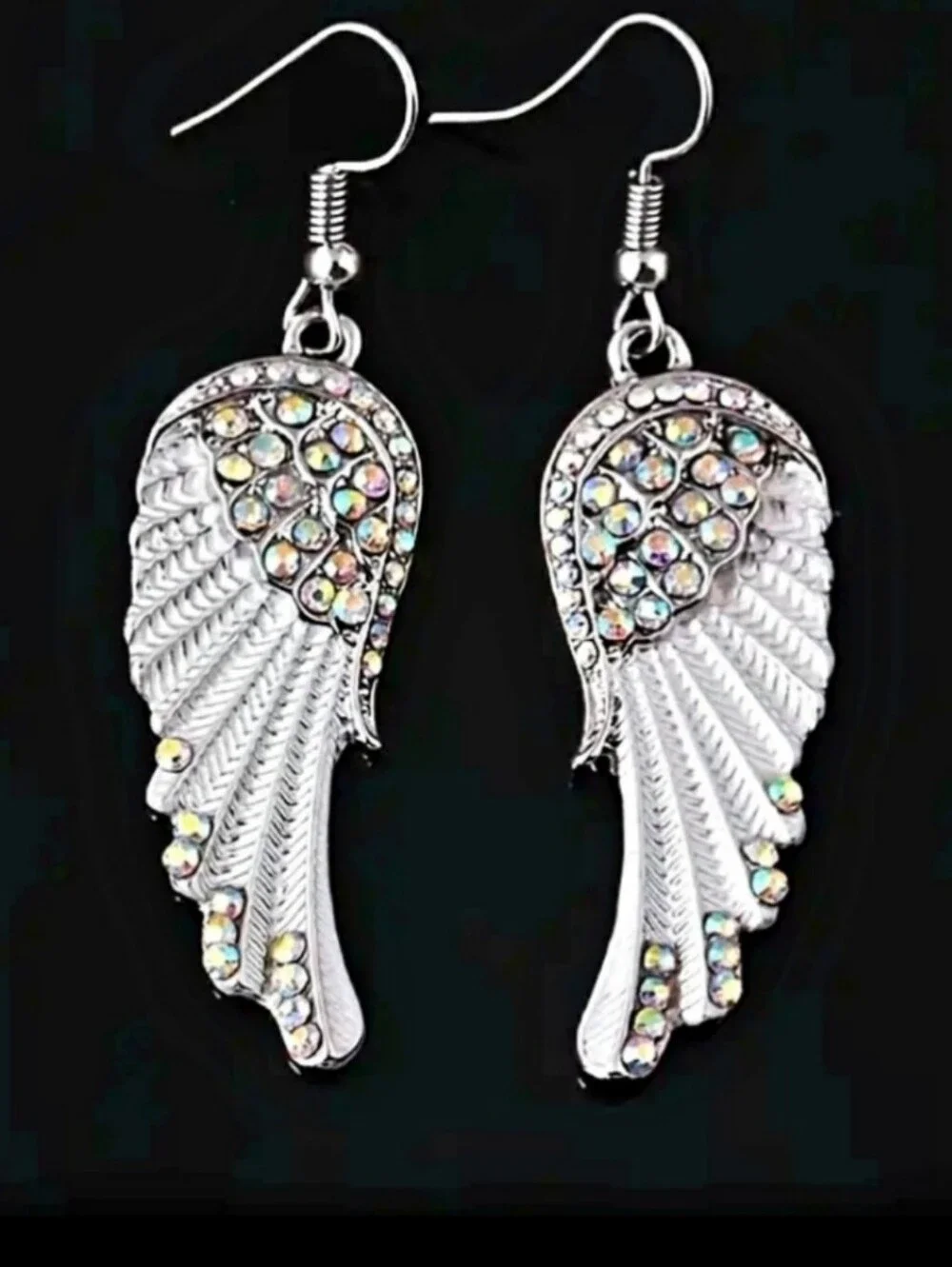 Angel Wings Silver Earrings